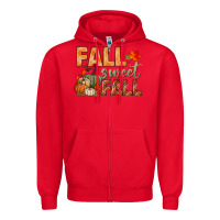 Red fall sweet fall Zipper Hoodie - BundleAndBundleShop