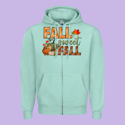 Fall Sweet Fall Zipper Hoodie Designed By Bundleandbundleshop