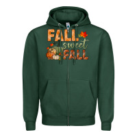 Sports Green fall sweet fall Zipper Hoodie - BundleAndBundleShop