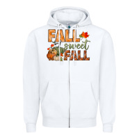 White fall sweet fall Zipper Hoodie - BundleAndBundleShop