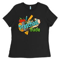 Black preschool dude Ladies Tee - RanaPortraitStore