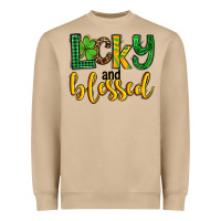 Mushroom St. Patrick's Lucky and blessed Heavyweight Sweatshirt - OliviaCreatesArt