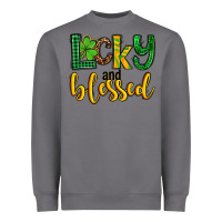 Storm St. Patrick's Lucky and blessed Heavyweight Sweatshirt - OliviaCreatesArt