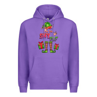 Purple im the shy elf elf Premium Hoodie - FaDigitalArtStudio