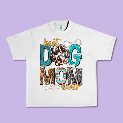Best Dog Mom Ever Urban Heavy Tee Designed By Texasbilliewilder