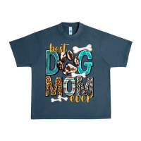 Midnight Navy Best Dog Mom Ever Urban Heavy Tee - texasbilliewilder