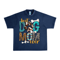 Navy Best Dog Mom Ever Urban Heavy Tee - texasbilliewilder