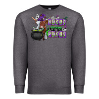 Charcoal Heather Hocus i Mean Pocus Premium Sweatshirt - CowhideDigitalArt