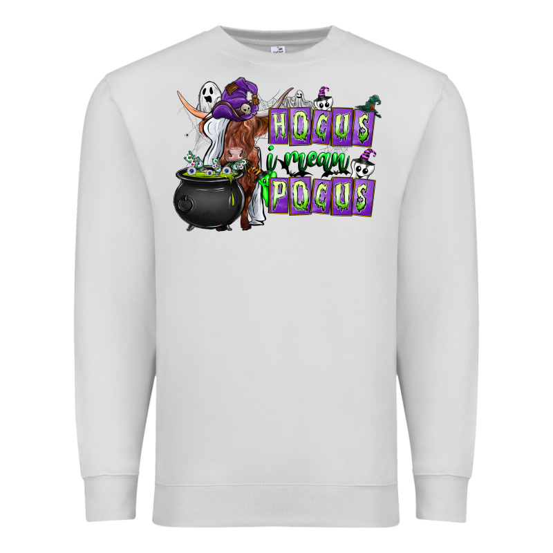 Hocus I Mean Pocus Premium Sweatshirt by CowhideDigitalArt | Teevron