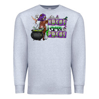 Heather Grey Hocus i Mean Pocus Premium Sweatshirt - CowhideDigitalArt