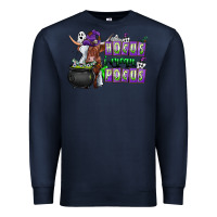 Navy Hocus i Mean Pocus Premium Sweatshirt - CowhideDigitalArt