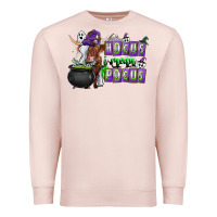 Pale Pink Hocus i Mean Pocus Premium Sweatshirt - CowhideDigitalArt