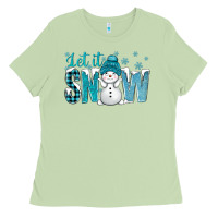 Matcha let it snow with cute snowman bbs Ladies Tee - BundleAndBundleShop
