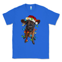True Royal highland cow calf with christmas lights Classic Tee - RanaPortraitStore