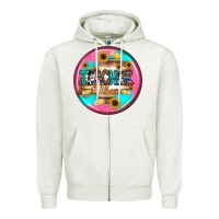 Oatmeal Heather teacher vibe earrings Zipper Hoodie - BundleAndBundleShop