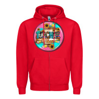Red teacher vibe earrings Zipper Hoodie - BundleAndBundleShop