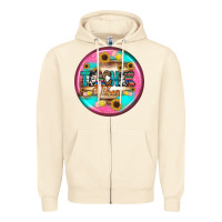 Sandshell teacher vibe earrings Zipper Hoodie - BundleAndBundleShop