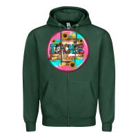 Teacher Vibe Earrings Zipper Hoodie | Teevron