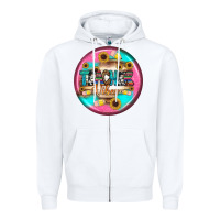 White teacher vibe earrings Zipper Hoodie - BundleAndBundleShop
