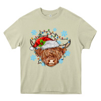 Mossy christmas cow Heavy Core Tee - MaliasSmallBusiness