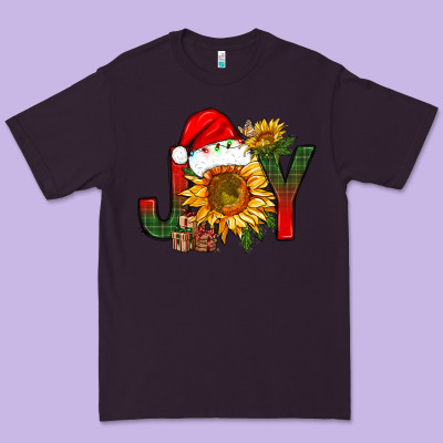 Joy Christmas With Sunflower Bbs Premium Tee Designed By Bundleandbundleshop