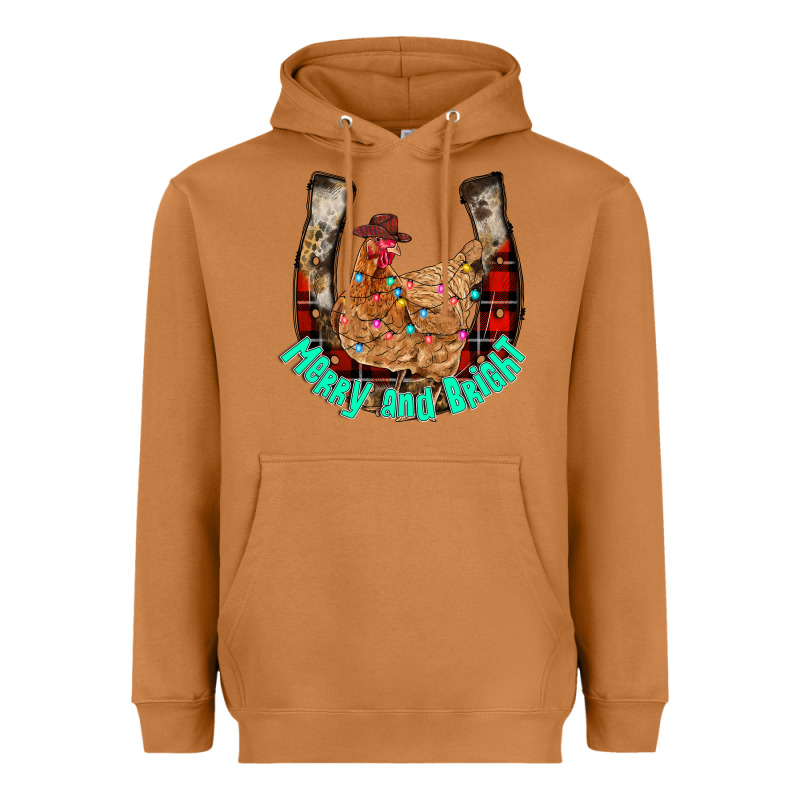 Horseshoe Chicken Heavyweight Hoodie by CowhideDigitalArt | Teevron