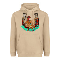 Mushroom horseshoe chicken Heavyweight Hoodie - CowhideDigitalArt