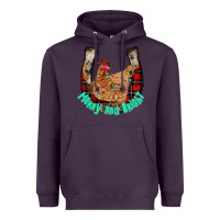 Plum horseshoe chicken Heavyweight Hoodie - CowhideDigitalArt