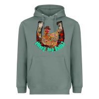 Sage horseshoe chicken Heavyweight Hoodie - CowhideDigitalArt