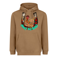 Toasted Coconut horseshoe chicken Heavyweight Hoodie - CowhideDigitalArt