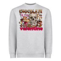 Skull Chocolate Is My Valentine Heavyweight Sweatshirt | Teevron