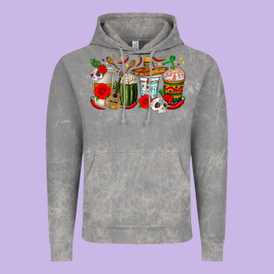 Hispanic Heritage Month Coffee Cups Vintage Hoodie Designed By Texasbilliewilder