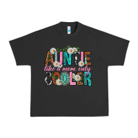 Pigment Black Auntie Like a Mom Only Cooler Urban Heavy Tee - texasbilliewilder