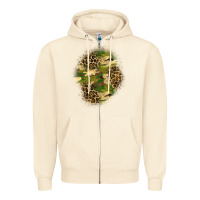 Sandshell camouflage and leopard patch  4 Zipper Hoodie - BundleAndBundleShop
