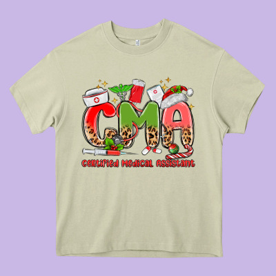 Cma Certified Medical Assistant Heavy Core Tee Designed By Maliassmallbusiness
