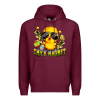 Burgundy chick magnet Premium Hoodie - FaDigitalArtStudio