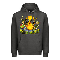 Charcoal Heather chick magnet Premium Hoodie - FaDigitalArtStudio