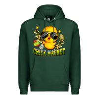 Sports Green chick magnet Premium Hoodie - FaDigitalArtStudio