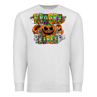 Oatmeal Heather Spooky Vibes Premium Sweatshirt - CowhideDigitalArt