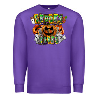 Purple Spooky Vibes Premium Sweatshirt - CowhideDigitalArt