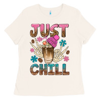 Bone just chill with coffee bean bbs Ladies Tee - BundleAndBundleShop