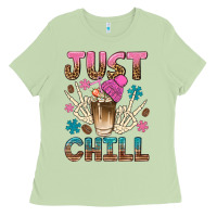 Matcha just chill with coffee bean bbs Ladies Tee - BundleAndBundleShop