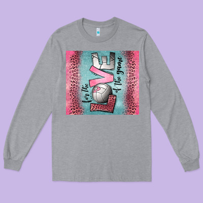For The Love Of The Game Volleyball Long Sleeve Tee Designed By Jasminsmagicworld
