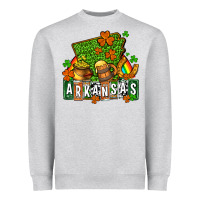 Heather Grey St. Patrick's Arkansas Heavyweight Sweatshirt - OliviaCreatesArt