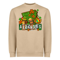 Mushroom St. Patrick's Arkansas Heavyweight Sweatshirt - OliviaCreatesArt