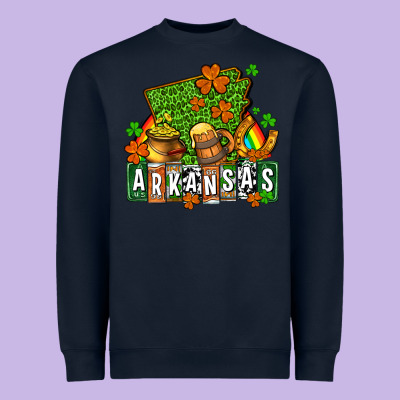 St. Patrick's Arkansas Heavyweight Sweatshirt Designed By Oliviacreatesart