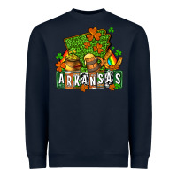 Navy St. Patrick's Arkansas Heavyweight Sweatshirt - OliviaCreatesArt