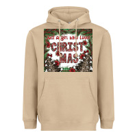 Mushroom just a girl who loves christmas Heavyweight Hoodie - CowhideDigitalArt