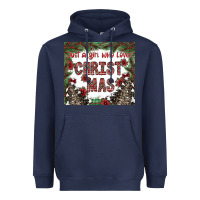 Navy just a girl who loves christmas Heavyweight Hoodie - CowhideDigitalArt