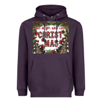 Plum just a girl who loves christmas Heavyweight Hoodie - CowhideDigitalArt